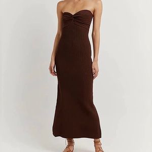 Tube Dress (Twist Knot Front Ribbed Knit dress)
